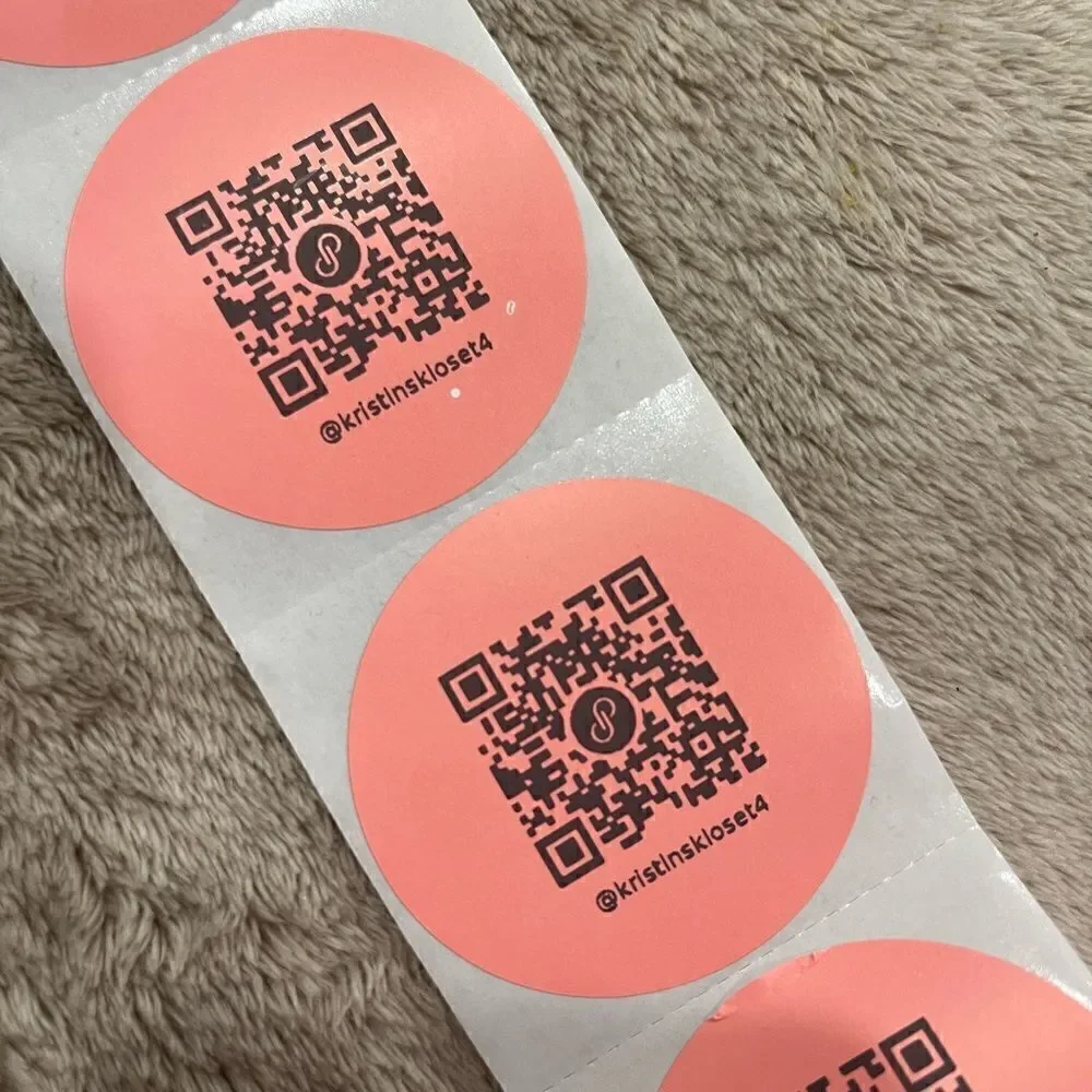 100 CUSTOM 2” stickers with YOUR poshmark QR code!